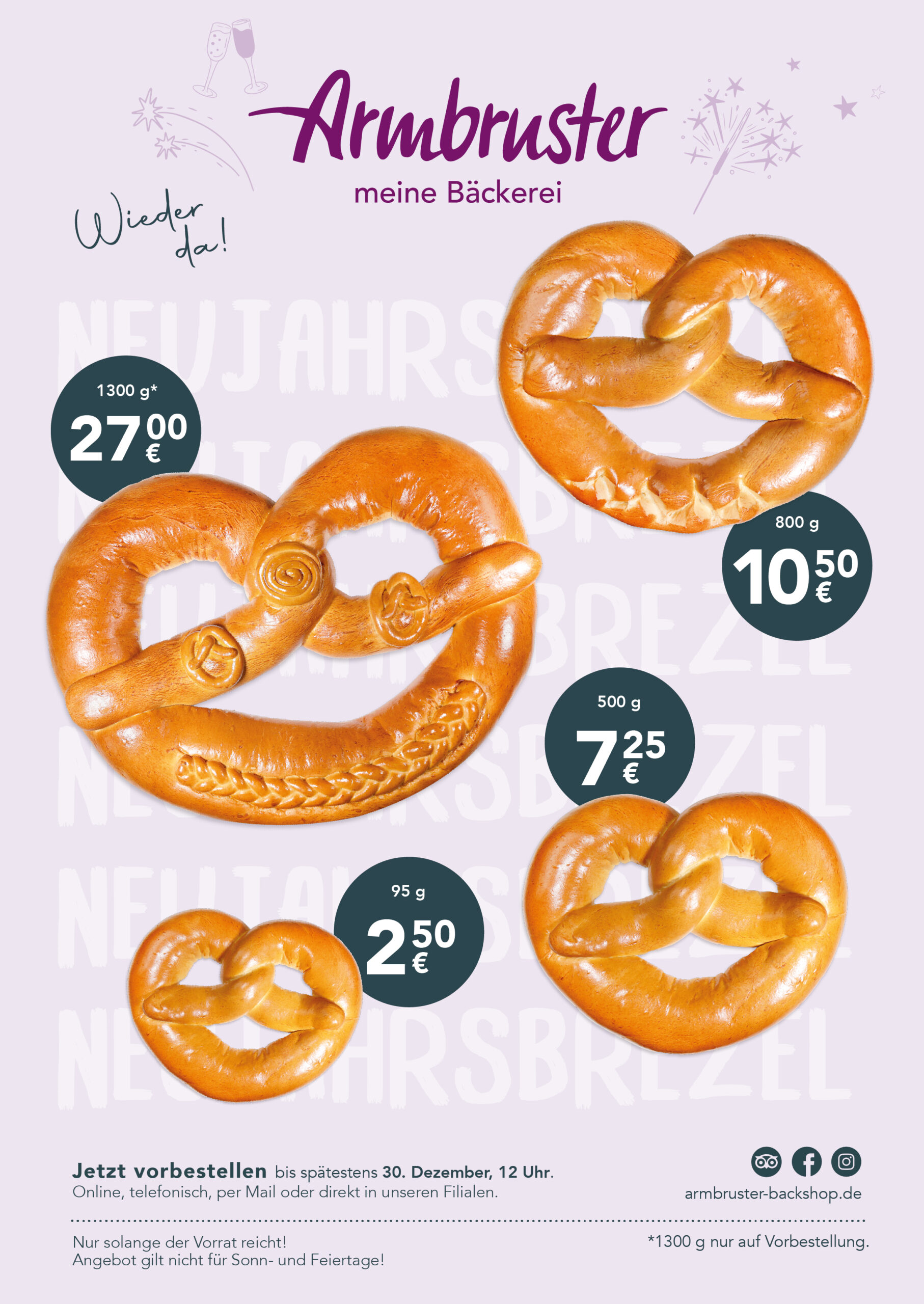 A1 Plakat Neujahrsbrezel A1 Plakat Neujahrsbrezel